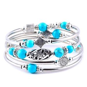 Magnetic Turquoise Bangle Bracelet
